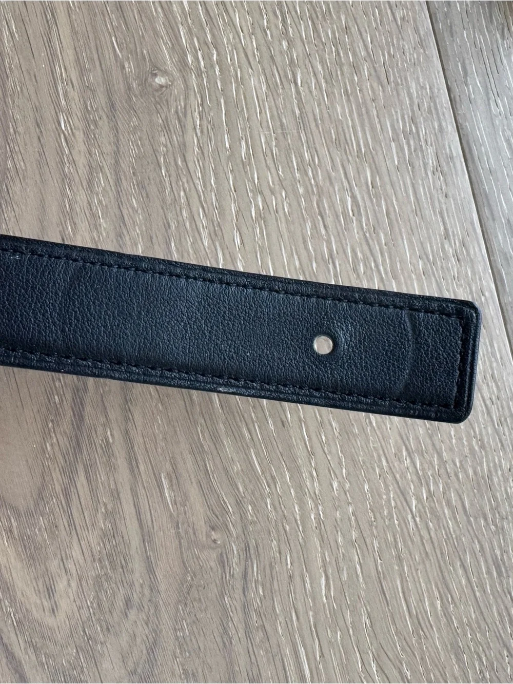 Women’s Hermes Reversible Leather Belt with Silver Buckle Noir / Etoupe